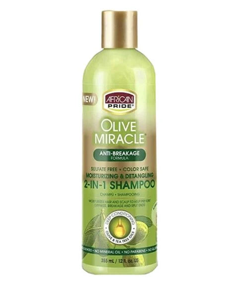 African Pride Olive Miracle Anti Breakage Leave 2 In 1 Shampoo And Conditioner