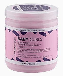 Aunt Jackies Baby Curls Moisture Rich Curling & Twisting Custard