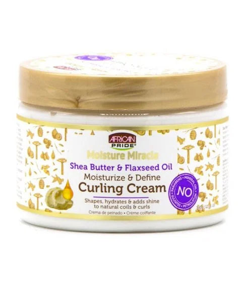 African Pride Moisture Miracle Shea Butter And Flaxseed Oil Curling Cream